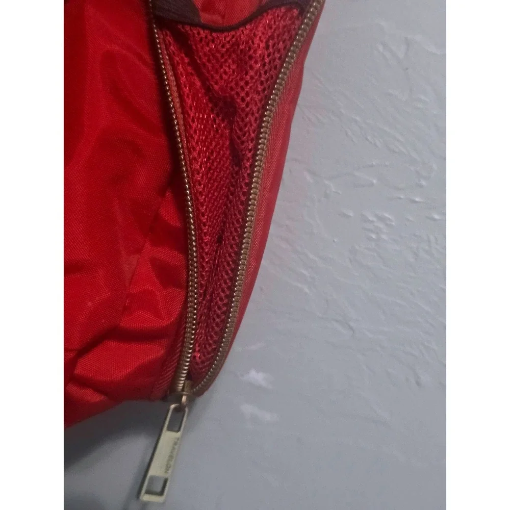 Travelon Anti-Theft Red Nylon Crossbody Hobo Bag Multiple Pockets Adjustable - Picture 6 of 11
